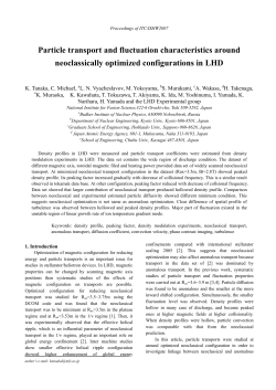 Particle transport and fluctuation characteristics around
