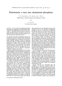Kleemanite, a new zinc aluminium phosphate