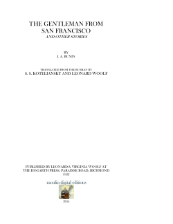The Gentleman from San Francisco, and Other Stories