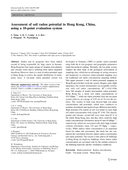 Assessment of soil radon potential in Hong Kong, China, using a 10