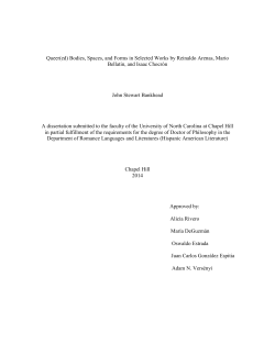 Queer(ed) Bodies, Spaces, and Forms in Selected Works by