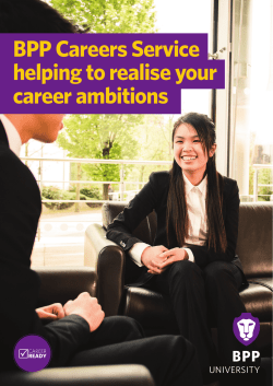 BPP Careers Service helping to realise your career ambitions