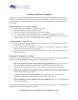 Crafting an Effective Conclusion