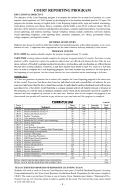 court reporting program - Arlington Career Institute