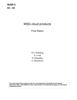 MSG cloud products