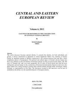 CENTRAL AND EASTERN EUROPEAN REVIEW