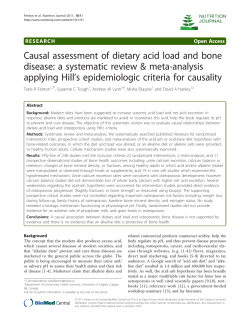 Causal assessment of dietary acid load and bone disease
