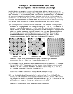 2013 Niederman Sprint - C of C Math Meet