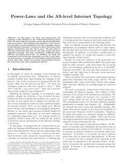 Power-Laws and the AS-level Internet Topology