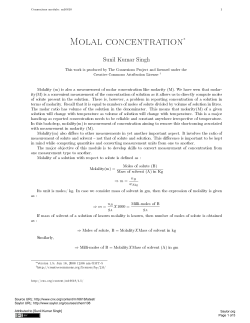 Molal concentration∗