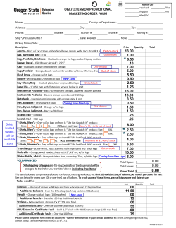 marketing order form - Oregon State University Extension Service