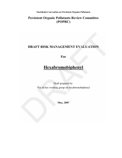 Hexabromobiphenyl - Stockholm Convention