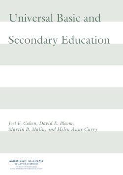 Universal Basic and Secondary Education