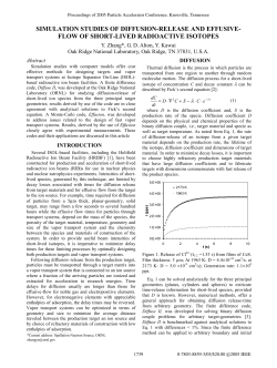 Simulation Studies of Diffusion-Release and Effusive