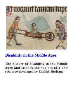 Disability in the Middle Ages