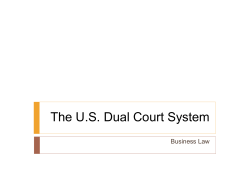The U.S. Dual Court System