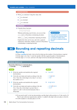 Rounding and repeating decimals