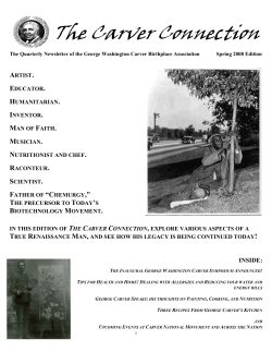 The Inaugural George Washington Carver Symposium Announced