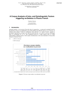 A Corpus Analysis of Intra- and Extralinguistic Factors triggering ne