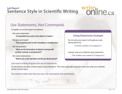 Sentence Style in Scientific Writing