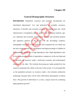 Chapter III General Demographic Structure