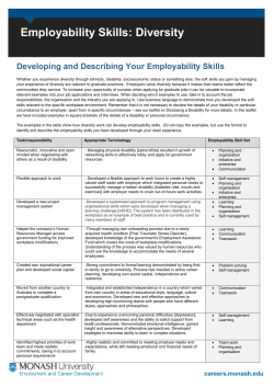 Employability Skills: Diversity