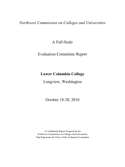 Accreditation Evaluation Committee Report