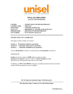 Exam Paper : MFD 3122 Session 4/2014/34