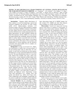 Meter- to Decameter-Scale Characteristics of Central Uplifts