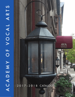 Application Catalog - Academy of Vocal Arts