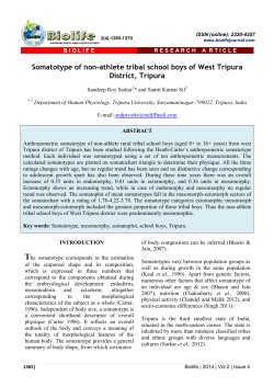 Somatotype of non-athlete tribal school boys of West