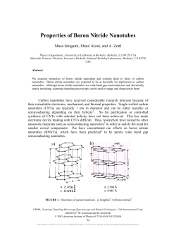 Properties of Boron Nitride Nanotubes