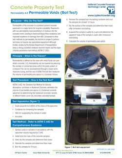 Permeable Voids (Boil Test) - National Concrete Pavement
