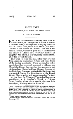 elihu yale - American Antiquarian Society