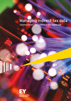 Managing indirect tax data