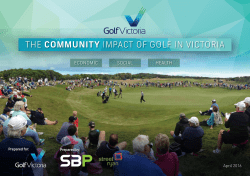 THE COMMUNITY IMPACT OF GOLF IN VICTORIA