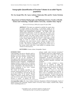 Sonographic Quantification of Ovarian Volumes