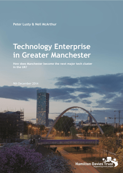 Technology Enterprise in Greater Manchester