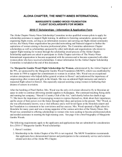 aloha chapter, the ninety-nines international