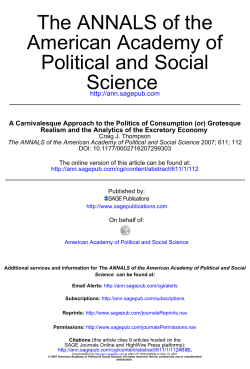 A Carnivalesque Approach to the Politics of Consumption