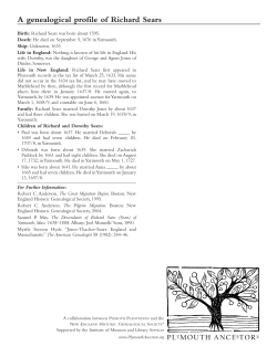 Richard Sears - Plimoth Plantation