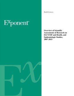 Overview of Scientific Assessments of Research on ELF EMF and
