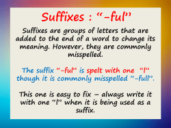 SPaG Focus 8 Suffixes