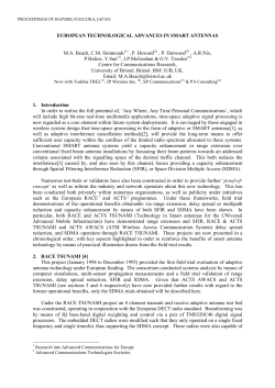 european technological advances in smart antennas - IEEE AP