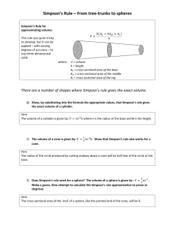Simpson`s Rule &ndash; From tree-trunks to spheres