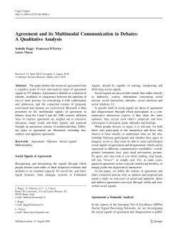 Agreement and its Multimodal Communication in Debates