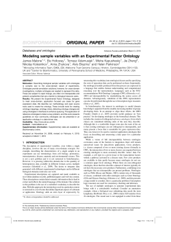 Modeling sample variables with an Experimental