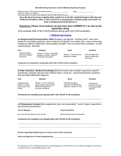 Directions: Please circle features of each item done CORRECTLY