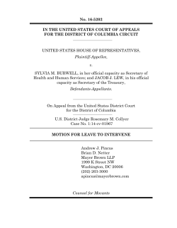 the motion filed Tuesday with the D.C. Circuit