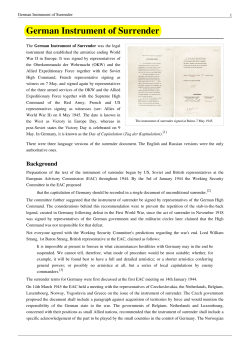German Instrument of Surrender
